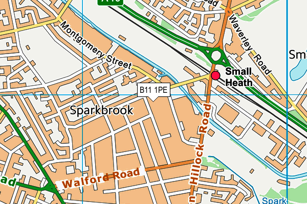 B11 1PE map - OS VectorMap District (Ordnance Survey)