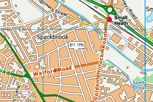 B11 1PN map - OS VectorMap District (Ordnance Survey)