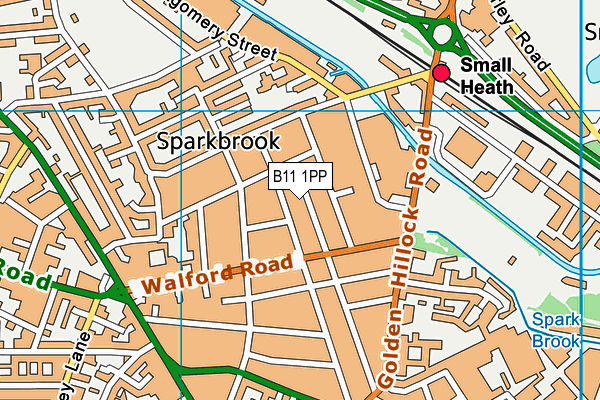 B11 1PP map - OS VectorMap District (Ordnance Survey)