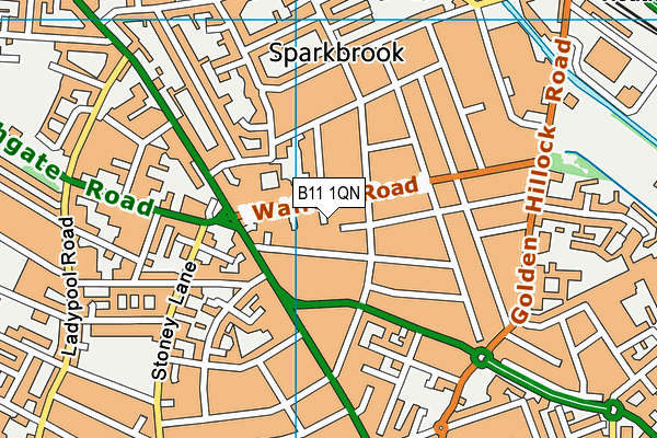 B11 1QN map - OS VectorMap District (Ordnance Survey)