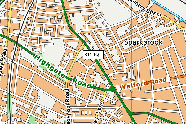 Ladypool Primary School map (B11 1QT) - OS VectorMap District (Ordnance Survey)