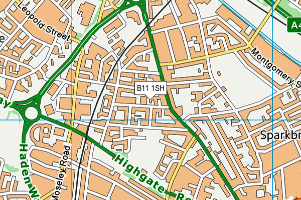 B11 1SH map - OS VectorMap District (Ordnance Survey)