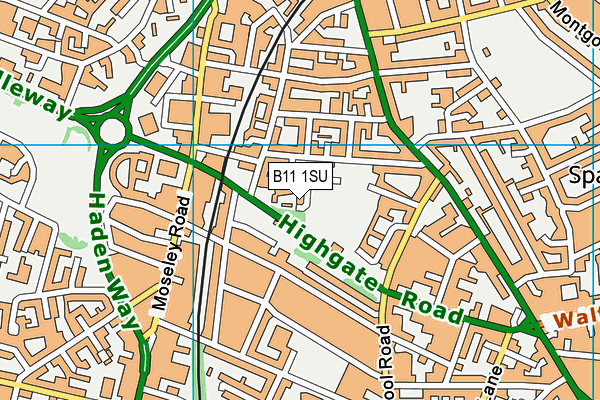 B11 1SU map - OS VectorMap District (Ordnance Survey)