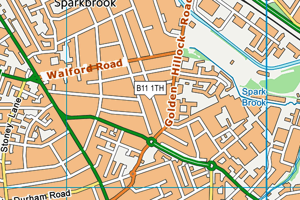 B11 1TH map - OS VectorMap District (Ordnance Survey)