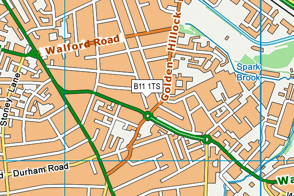 B11 1TS map - OS VectorMap District (Ordnance Survey)