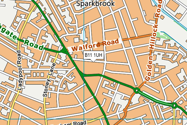 B11 1UH map - OS VectorMap District (Ordnance Survey)