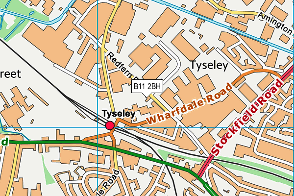 B11 2BH map - OS VectorMap District (Ordnance Survey)