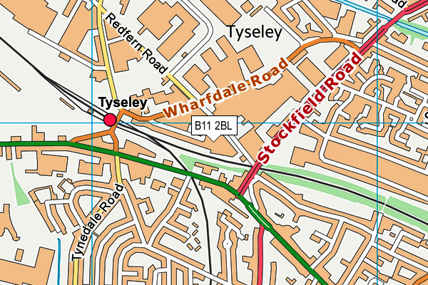 B11 2BL map - OS VectorMap District (Ordnance Survey)