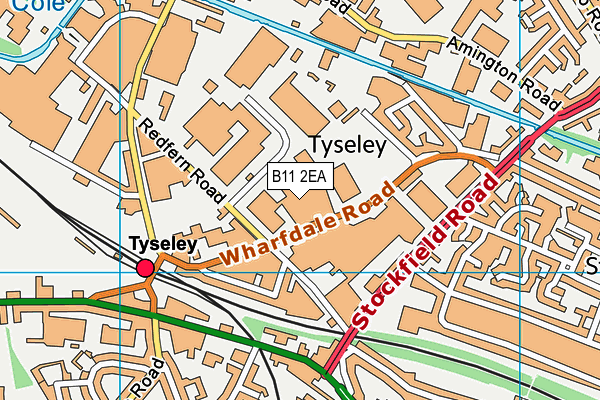 B11 2EA map - OS VectorMap District (Ordnance Survey)