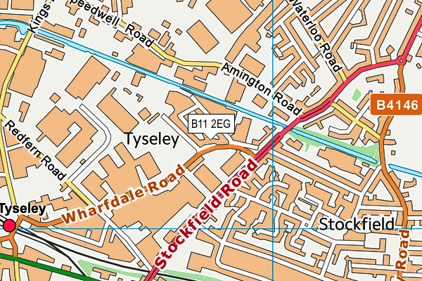 B11 2EG map - OS VectorMap District (Ordnance Survey)