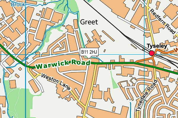 B11 2HJ map - OS VectorMap District (Ordnance Survey)