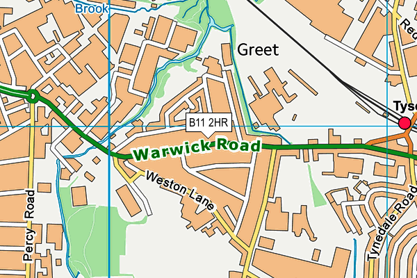 B11 2HR map - OS VectorMap District (Ordnance Survey)