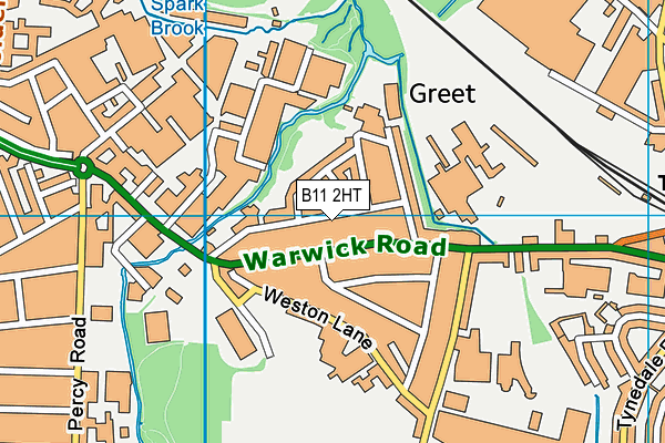 B11 2HT map - OS VectorMap District (Ordnance Survey)