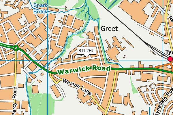 B11 2HU map - OS VectorMap District (Ordnance Survey)