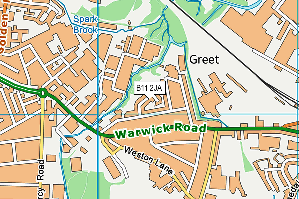 B11 2JA map - OS VectorMap District (Ordnance Survey)