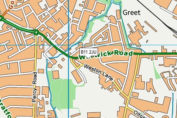B11 2JU map - OS VectorMap District (Ordnance Survey)