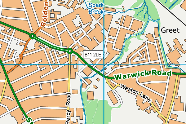 B11 2LE map - OS VectorMap District (Ordnance Survey)