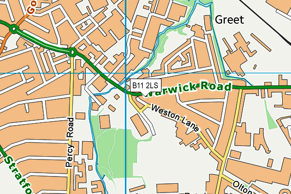 B11 2LS map - OS VectorMap District (Ordnance Survey)
