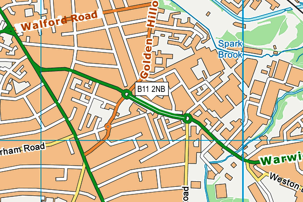 B11 2NB map - OS VectorMap District (Ordnance Survey)