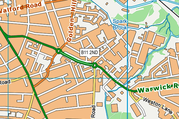 B11 2ND map - OS VectorMap District (Ordnance Survey)