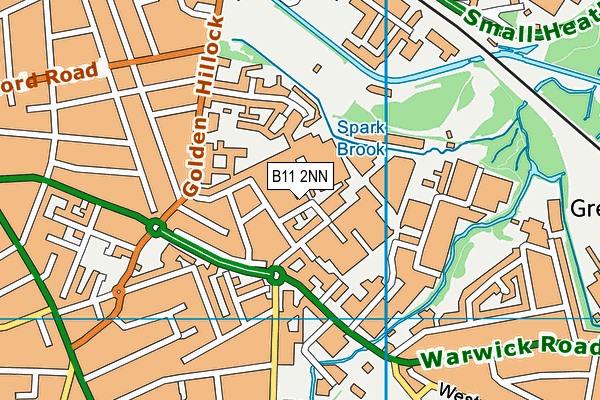 B11 2NN map - OS VectorMap District (Ordnance Survey)