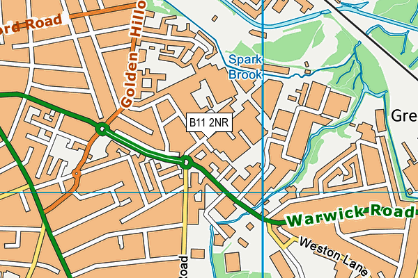 B11 2NR map - OS VectorMap District (Ordnance Survey)