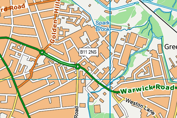 B11 2NS map - OS VectorMap District (Ordnance Survey)