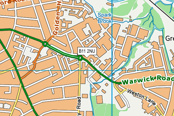 B11 2NU map - OS VectorMap District (Ordnance Survey)