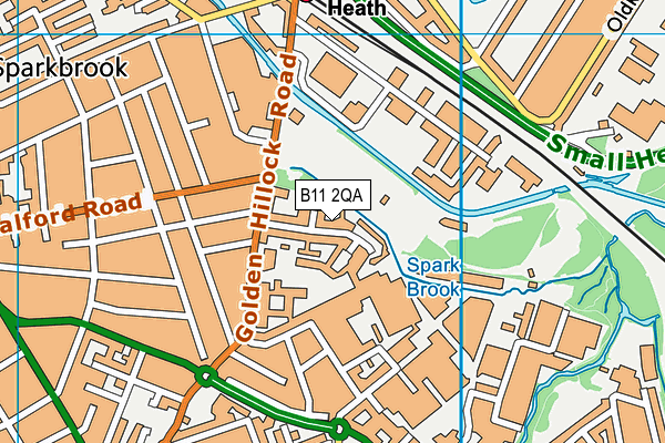 B11 2QA map - OS VectorMap District (Ordnance Survey)