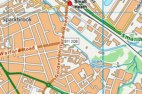 B11 2QB map - OS VectorMap District (Ordnance Survey)