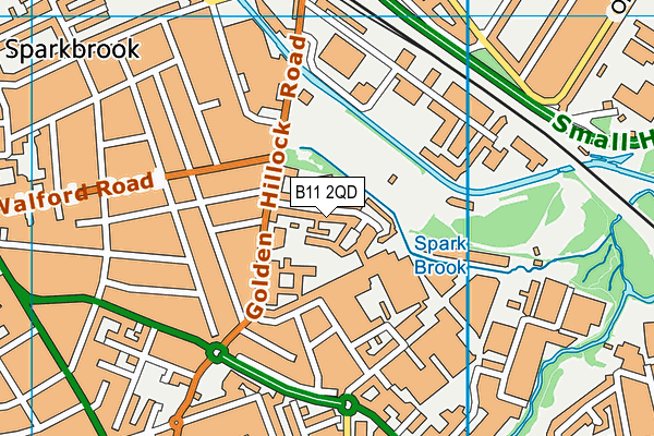 B11 2QD map - OS VectorMap District (Ordnance Survey)