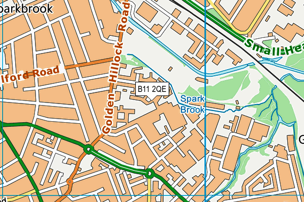 B11 2QE map - OS VectorMap District (Ordnance Survey)