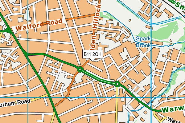 B11 2QH map - OS VectorMap District (Ordnance Survey)