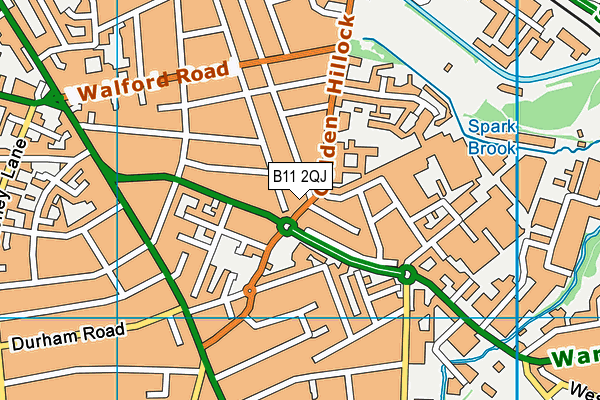 B11 2QJ map - OS VectorMap District (Ordnance Survey)