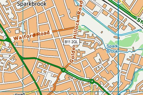 B11 2QL map - OS VectorMap District (Ordnance Survey)