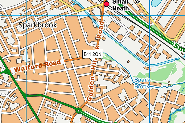 B11 2QN map - OS VectorMap District (Ordnance Survey)