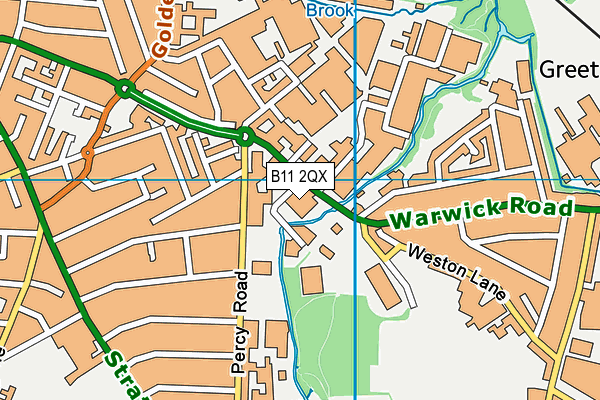 B11 2QX map - OS VectorMap District (Ordnance Survey)