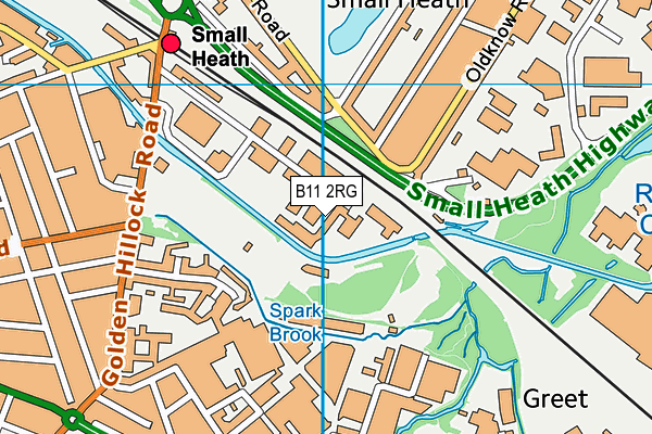 B11 2RG map - OS VectorMap District (Ordnance Survey)