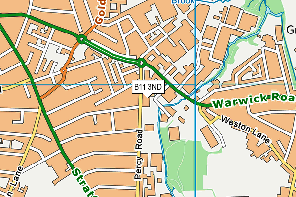 B11 3ND map - OS VectorMap District (Ordnance Survey)