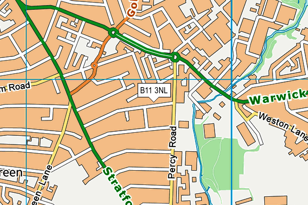 B11 3NL map - OS VectorMap District (Ordnance Survey)