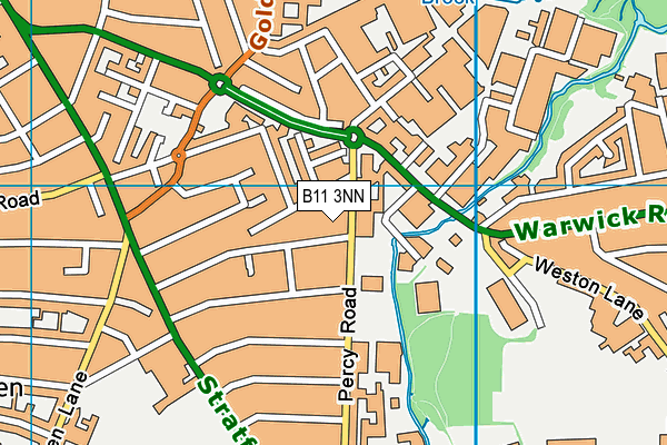 B11 3NN map - OS VectorMap District (Ordnance Survey)