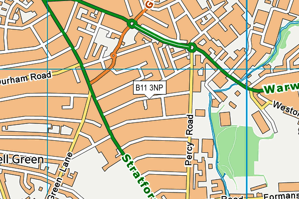 B11 3NP map - OS VectorMap District (Ordnance Survey)