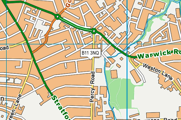 B11 3NQ map - OS VectorMap District (Ordnance Survey)