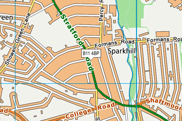 B11 4BP map - OS VectorMap District (Ordnance Survey)