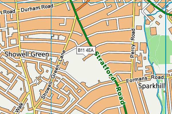 St John's CofE Primary School map (B11 4EA) - OS VectorMap District (Ordnance Survey)