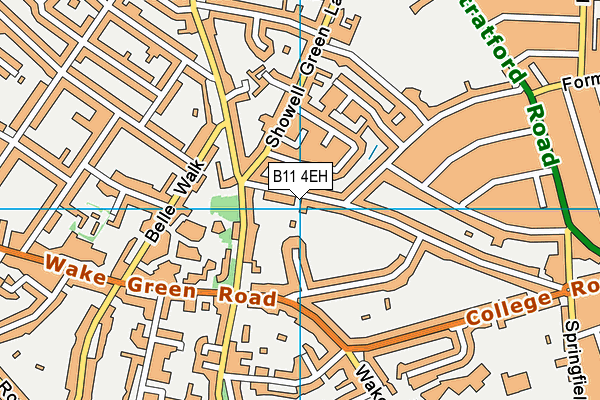 B11 4EH map - OS VectorMap District (Ordnance Survey)