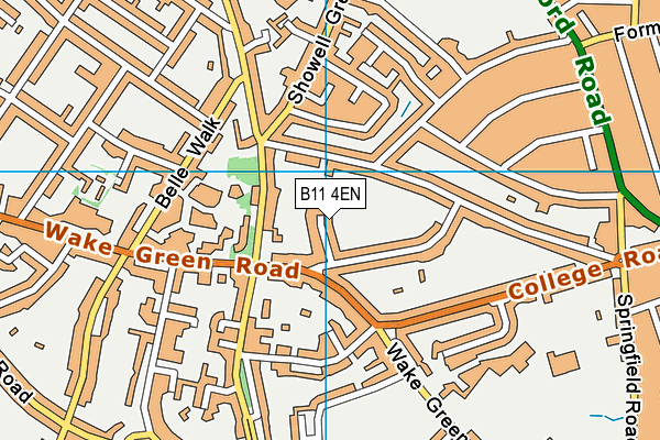 B11 4EN map - OS VectorMap District (Ordnance Survey)