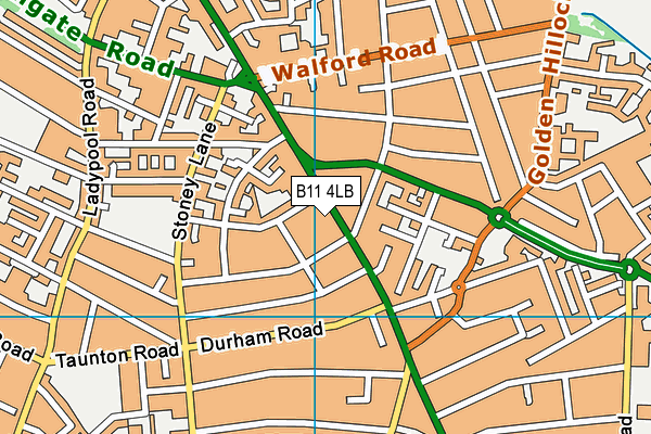 B11 4LB map - OS VectorMap District (Ordnance Survey)