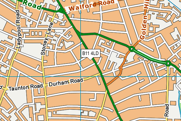 B11 4LD map - OS VectorMap District (Ordnance Survey)