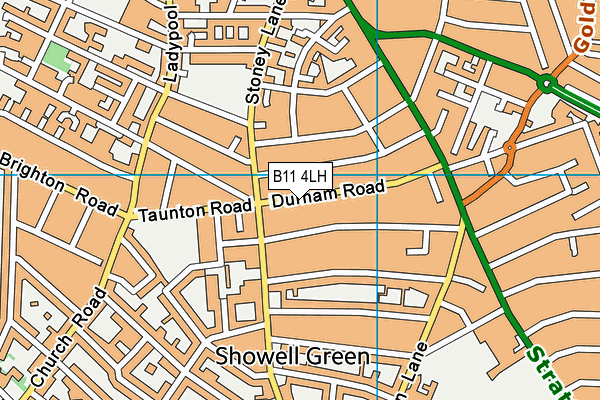 B11 4LH map - OS VectorMap District (Ordnance Survey)